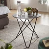 Wohnling design kerek dohányzóasztal, 60 cm, beton