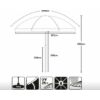 Sekey dönthető napernyő,∅ 217 cm,krém, UV25+