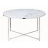 SalesFever Daisy kerek dohányzóasztal, ⌀ 80 cm, fehér