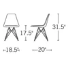 Eiffel design szék, fehér, 2 db