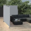 Kétoldalra kihúzható szélfogó, térelválasztó 140×600 cm, antracit