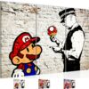 Mario és Cop Banksy vászonkép