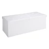 Casaria összecsukható tároló pad,műbőr,80x40x40 cm, fehér