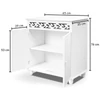 Casaria Jersey MDF komód, 76x65x35 cm, fehér