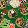 Minecraft óriás party szett: étkészlet, léggömbök, meghívók, ajándéktáska szett, napszemüveg