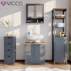 Vicco Bianco mosdószekrény, 60 cm, matt szürke/tölgy, B. kategória