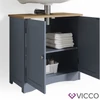 Vicco Bianco mosdószekrény, 60 cm, matt szürke/tölgy, B. kategória