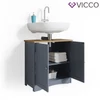 Vicco Bianco mosdószekrény, 60 cm, matt szürke/tölgy, B. kategória