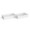 Vicco Noémi ágyneműtartó fiók szett, 2 db, fehér, 99,5×17,5×90,5 cm 