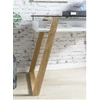 SalesFever Venia íróasztal üveglappal, fehér-tölgy, 110 cm