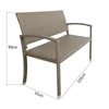 Casaria polyrattan kerti pad, krém, 122 cm
