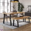 Vicco Loft acél asztallábak, 2 db, trapéz alakú, fekete, 72 cm