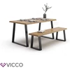 Vicco Loft acél asztallábak, 2 db, trapéz alakú, fekete, 72 cm