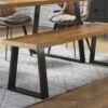 Vicco Loft acél asztallábak, padlábak, 2 db, trapéz alakú, fekete, 42 cm