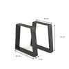 Vicco Loft acél asztallábak, padlábak, 2 db, trapéz alakú, fekete, 42 cm
