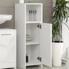 Vicco Kiko midi szekrény, 95 cm, fehér / magasfényű fehér