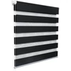 Woltu 80x150 cm sávos roló, dupla roló, zebra roló, fúrás nélkül, antracit