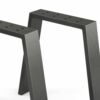 Vicco Loft acél asztallábak, padlábak, 2 db, U alakú, fekete, 42 cm