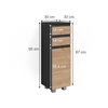 Vicco J-Shape midi szekrény, 95 cm, antracit-tölgy