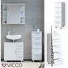 Vicco Ilias midi szekrény, fehér, 95 cm