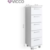 Vicco Ilias midi szekrény, fehér, 95 cm