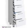 Vicco Ilias midi szekrény, fehér, 95 cm
