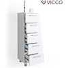 Vicco Ilias midi szekrény, fehér, 95 cm