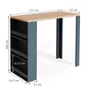 Vicco bárasztal, 117 cm, antracit/tölgy