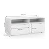 Vicco Ruben TV állvány, 100 cm, fehér