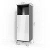 Vicco Fynn midi szekrény, antracit-fehér, 95 cm