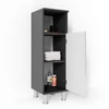 Vicco Fynn midi szekrény, antracit-fehér, 95 cm