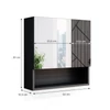 Vicco Irma türkös szekrény, 54x55x16,5 cm, magasfényű antracit