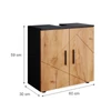 Vicco Irma mosdószekrény, 60 cm, antracit/tölgy