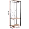 Woltu ruhatartó cipőtartóval, fém és MDF, 60 cm