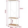 Woltu ruhatartó cipőtartóval, fém és MDF, 60 cm