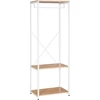 Woltu ruhatartó cipőtartóval, fém és MDF, 60 cm