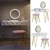 Vicco Ruby fésülködőasztal székkel, Led tükörrel, fehér, 100 cm