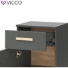 Vicco Hans midi szekrény, 88 cm, antracit