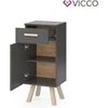 Vicco Hans midi szekrény, 88 cm, antracit