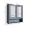 Vicco Bianco tükrös szekrény, 56x58x13 cm szürke/tölgy