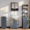 Vicco Bianco tükrös szekrény, 56x58x13 cm szürke/tölgy