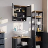 Vicco Bianco tükrös szekrény, 56x58x13 cm szürke/tölgy