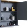 Vicco Bianco tükrös szekrény, 56x58x13 cm szürke/tölgy