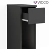 Vicco Enton éjjeliszekrény fiókkal, fekete, 20x60 cm