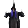 Halloween függő csontváz és boszorkány dekoráció szett, 2 db-os