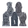 Halloween sírkő dekoráció szett, 5 db-os