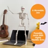 Halloween csontváz világító szemekkel, mozgatható testrészekkel, 60 cm