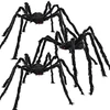 Halloween hatalmas szőrös pók vörös szemekkel, 160 cm 