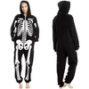 Spooktacular csontváz overál plüss unisex felnőtt jelmez / pizsama, S