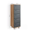 Vicco Ilias midi szekrény, antracit-tölgy, 95 cm